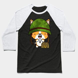 Cute corgi is a military pet Baseball T-Shirt